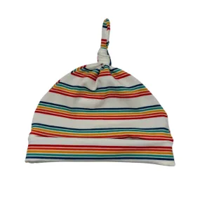 Knot Hat in 3 months: Rainbow Stripes