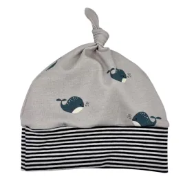 Knot Hat in 6 months: Whales with Stripes