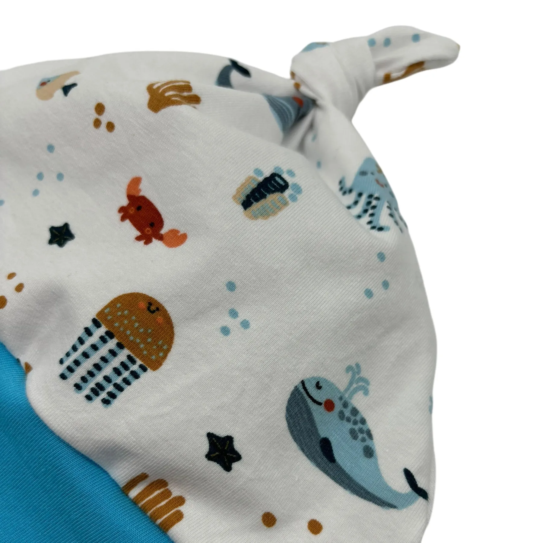 Knot Hat in 9-12 months: Ocean Animals