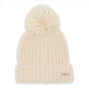 Ladies Cable Knit Pompom Winter Hat