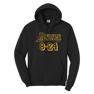 Lakers Kobe 8 24 Wordmark Logo Hoodie