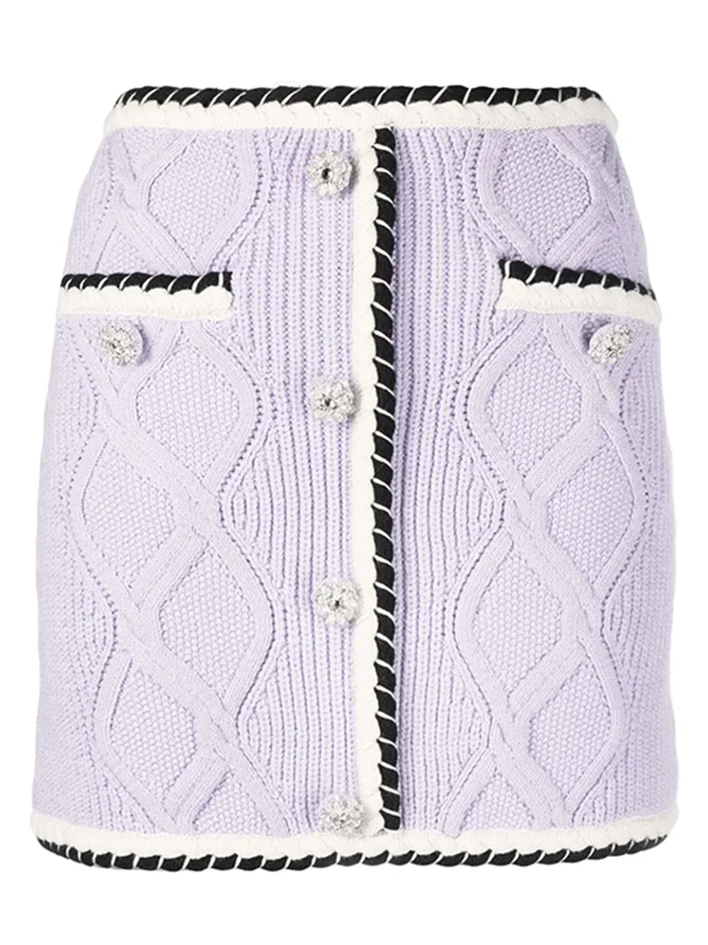 Lilac Knit Mini Skirt