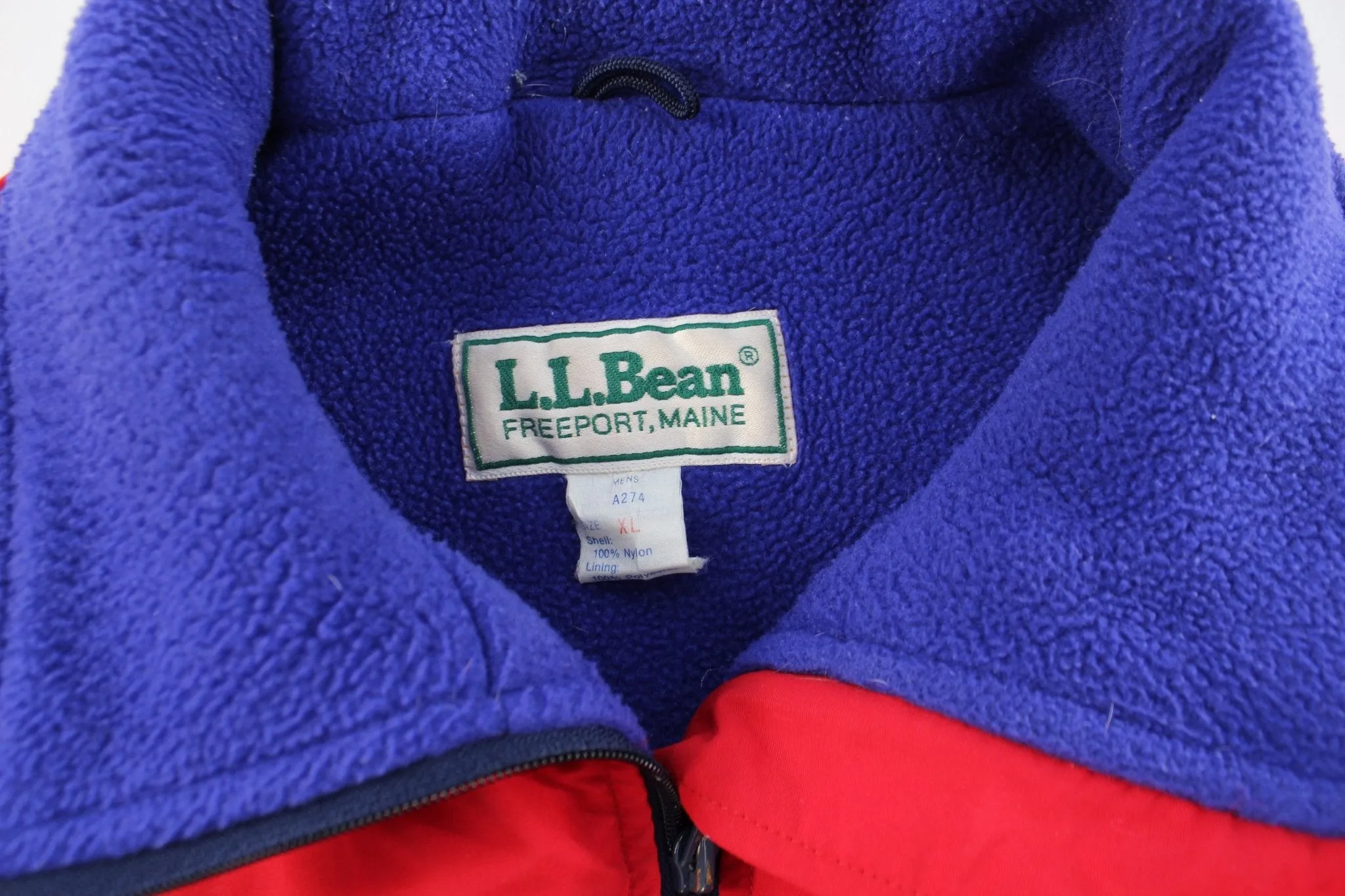 L.L. Bean Red & Purple Zip Up Vest