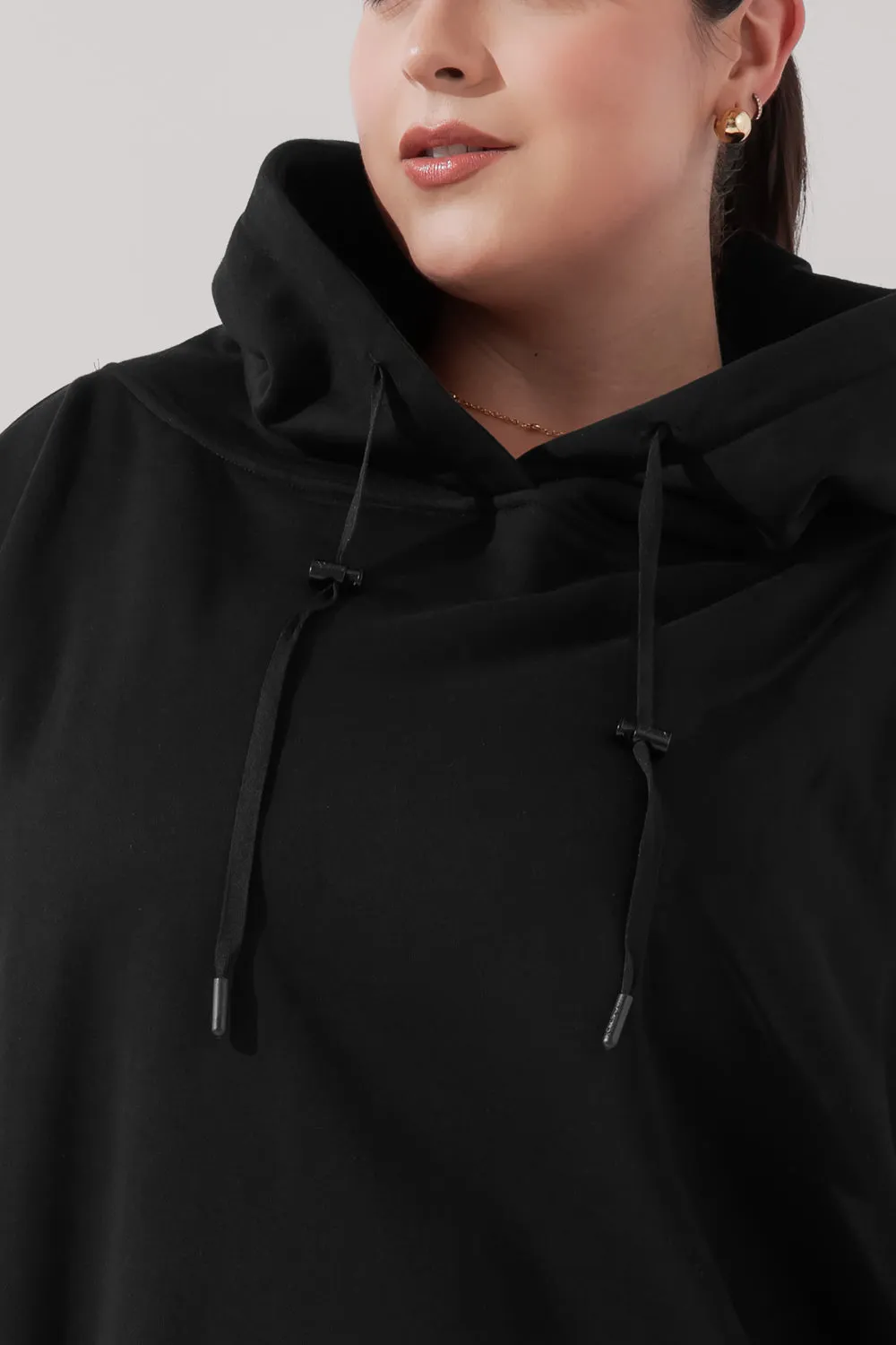 Long Cloud Hoodie - Black