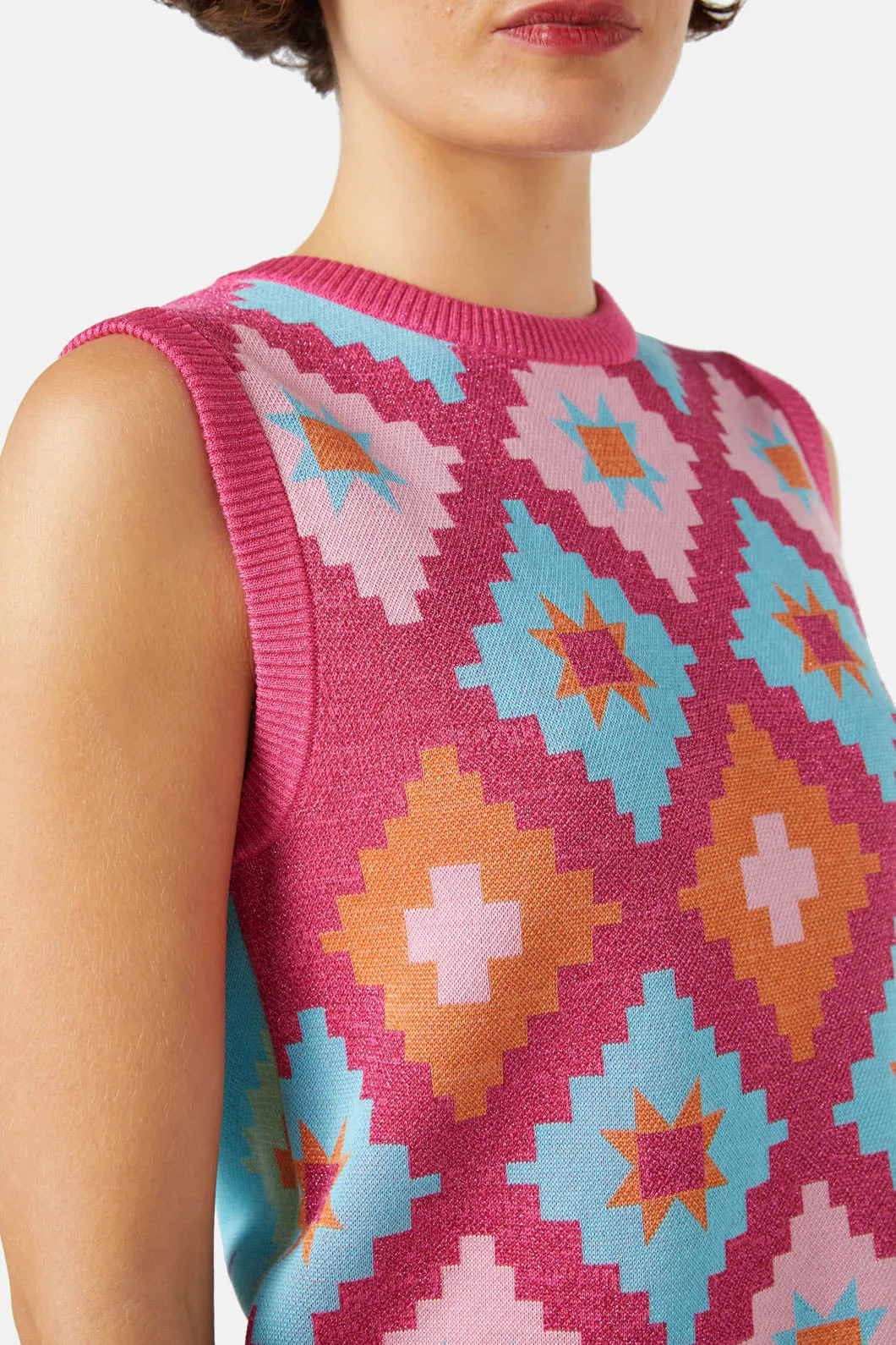 Magic Carpet Reversible Knit Vest