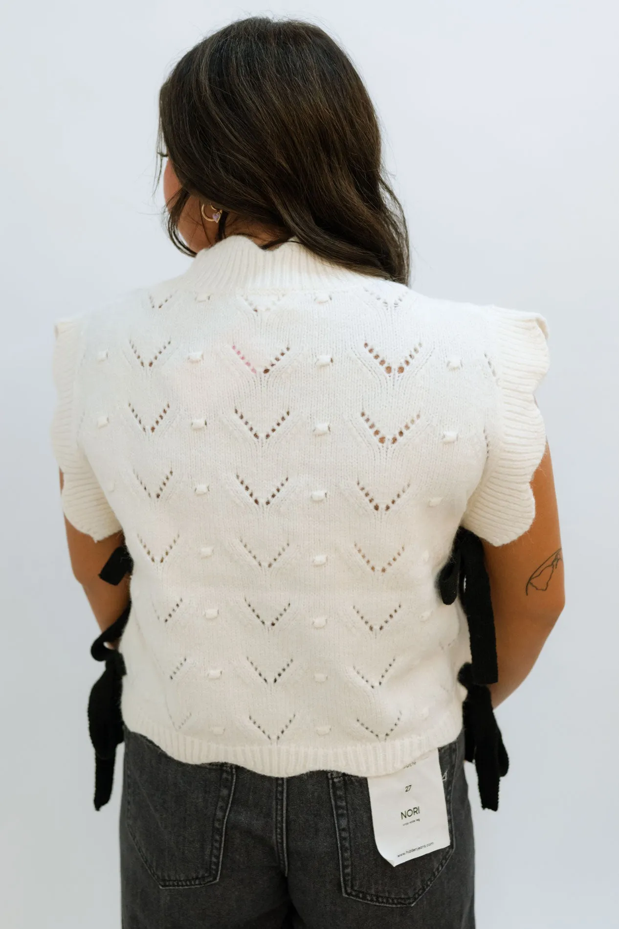 Mel Embroidered Knit  Sweater Vest