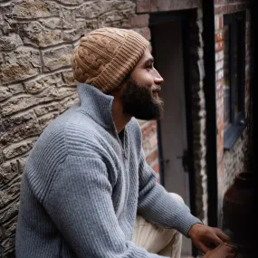 Men's Cable Knit Cashmere Beanie