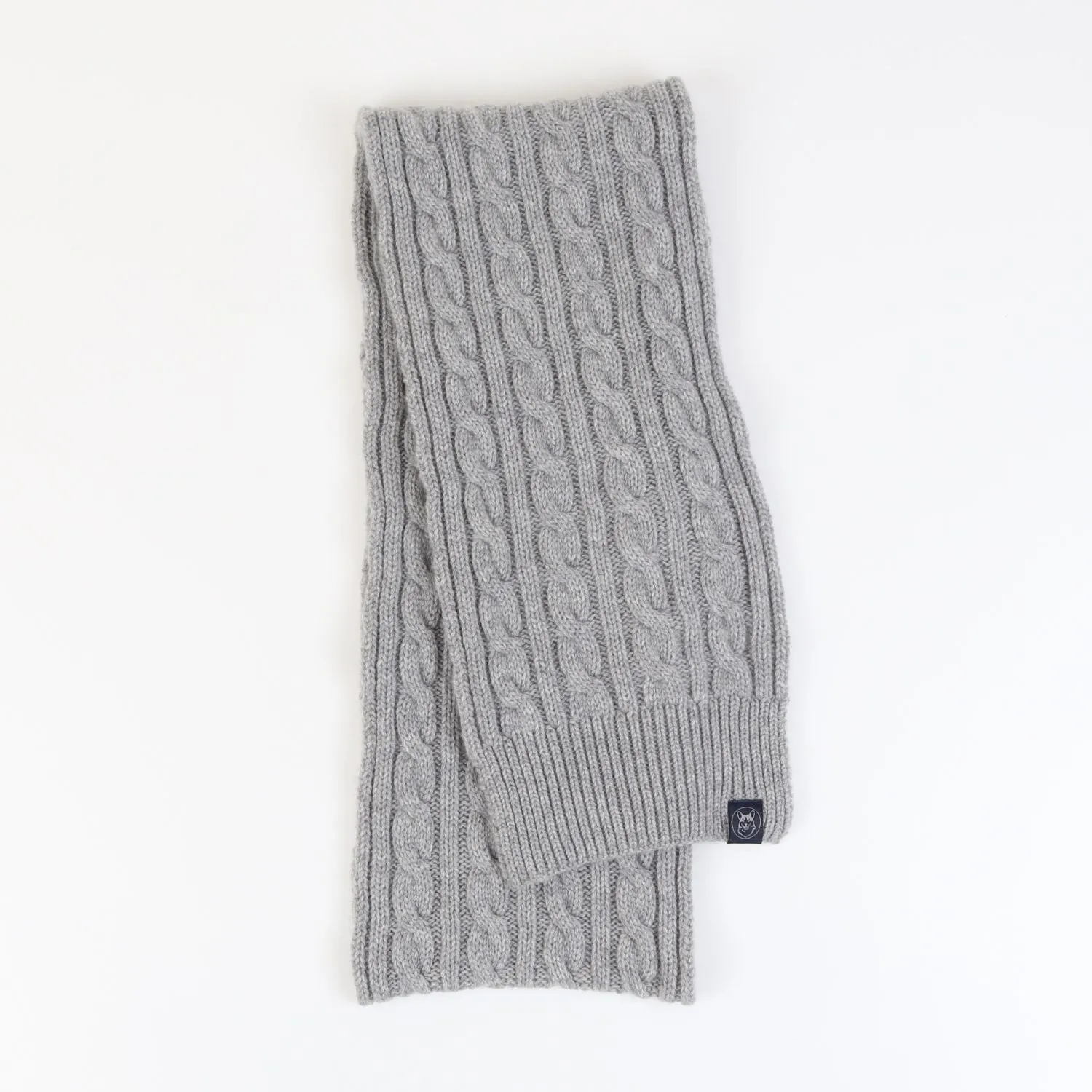 Men's Cable Knit Cashmere Scarf