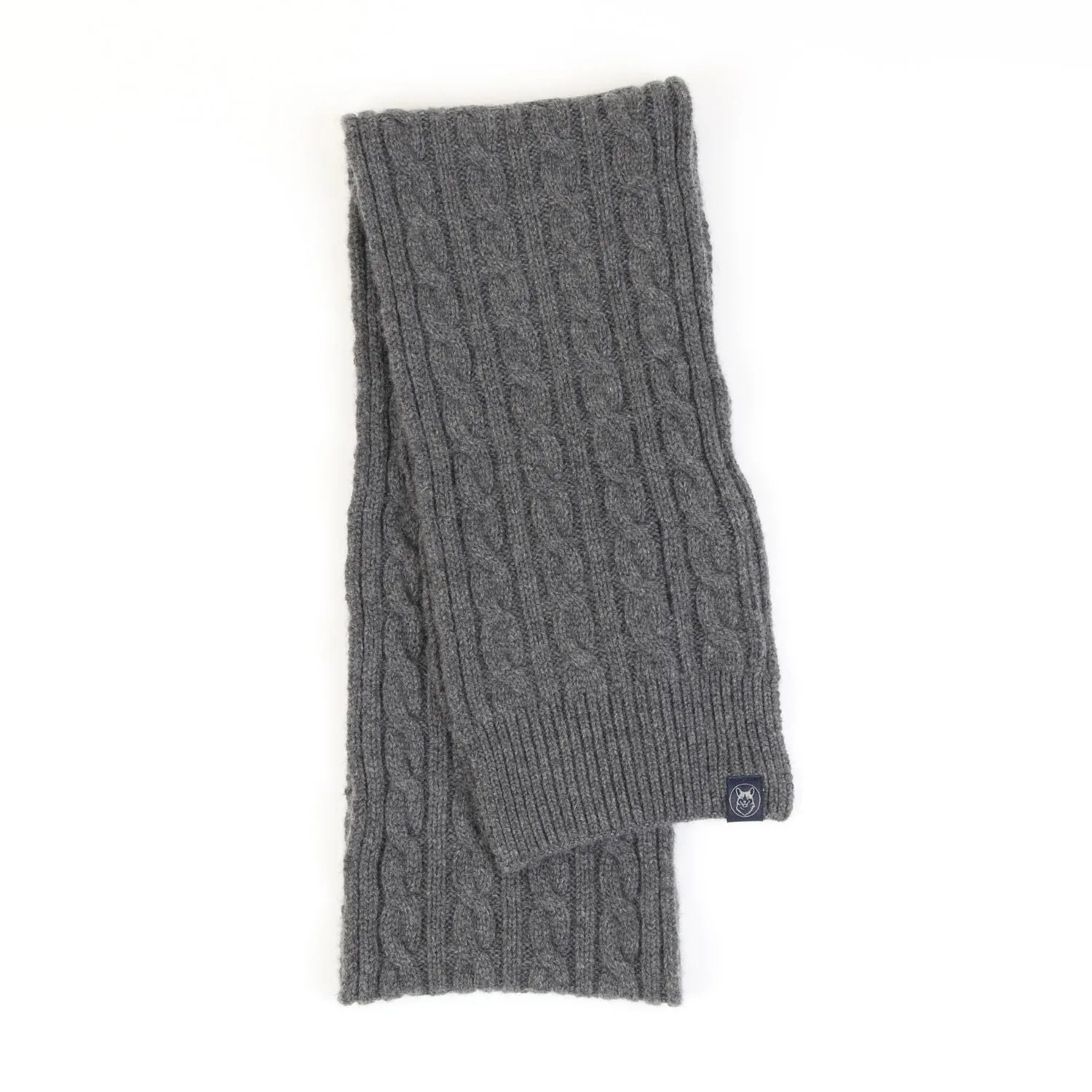 Men's Cable Knit Cashmere Scarf