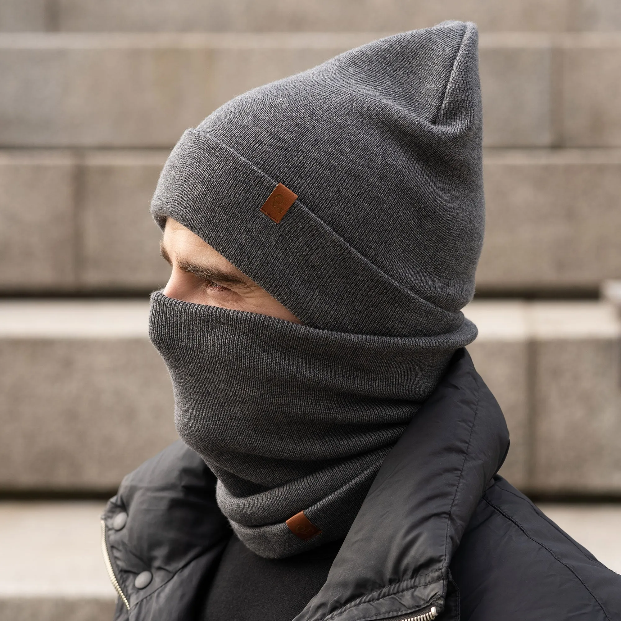 Men's Knit Beanie & Gaiter 2-Piece