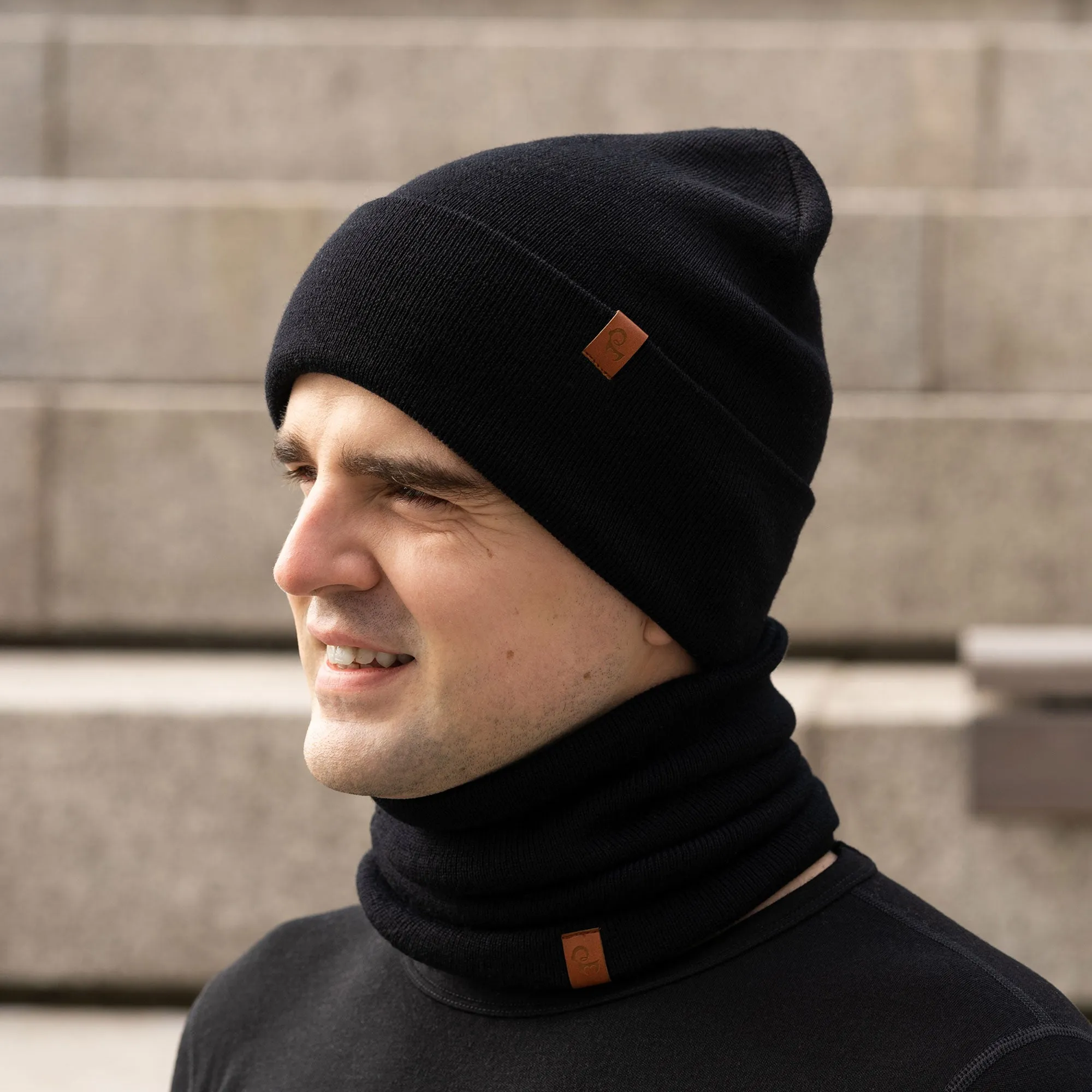 Men's Knit Beanie & Gaiter 2-Piece