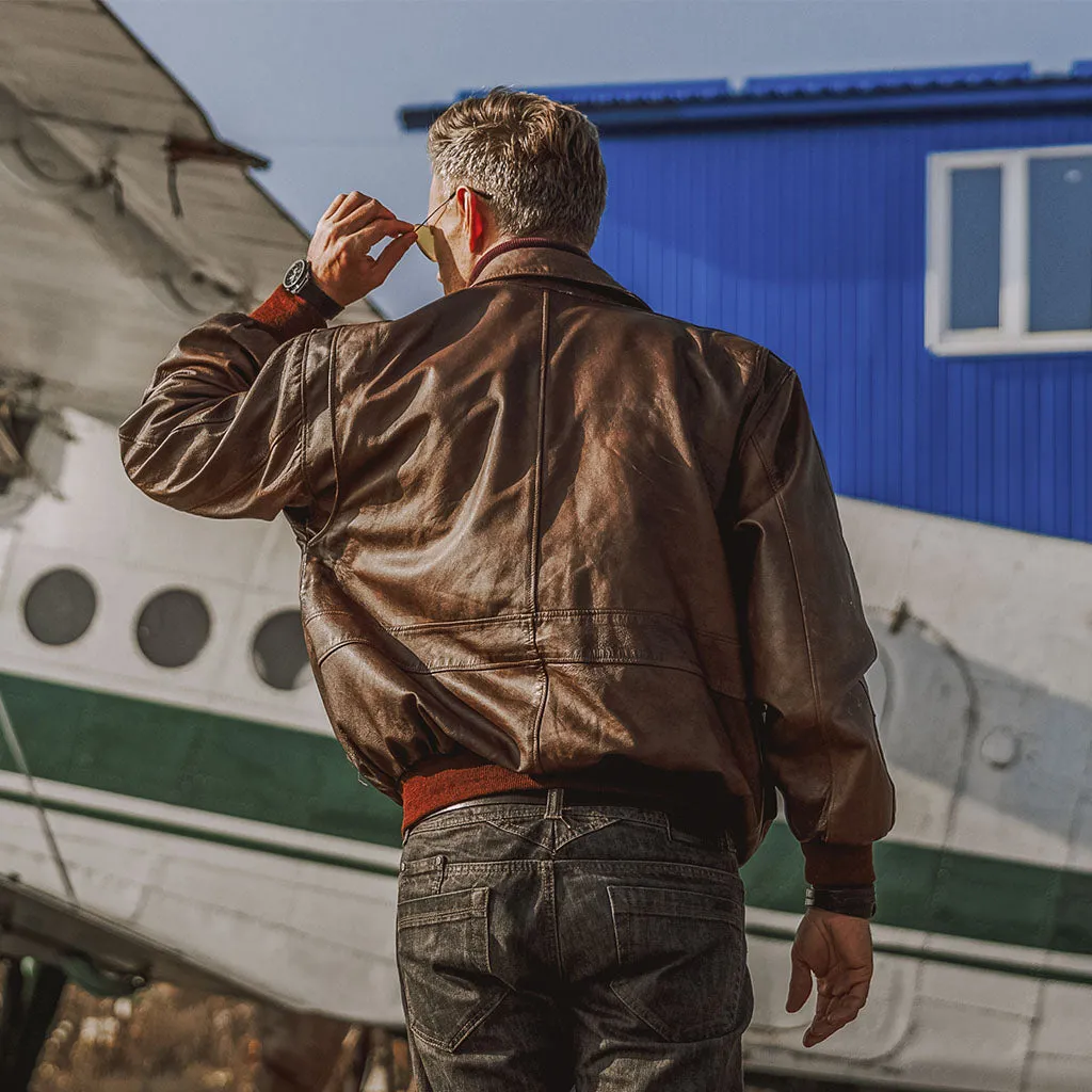 Men's Leather Bomber Jacket | KC Leather Signature Range - Lucas