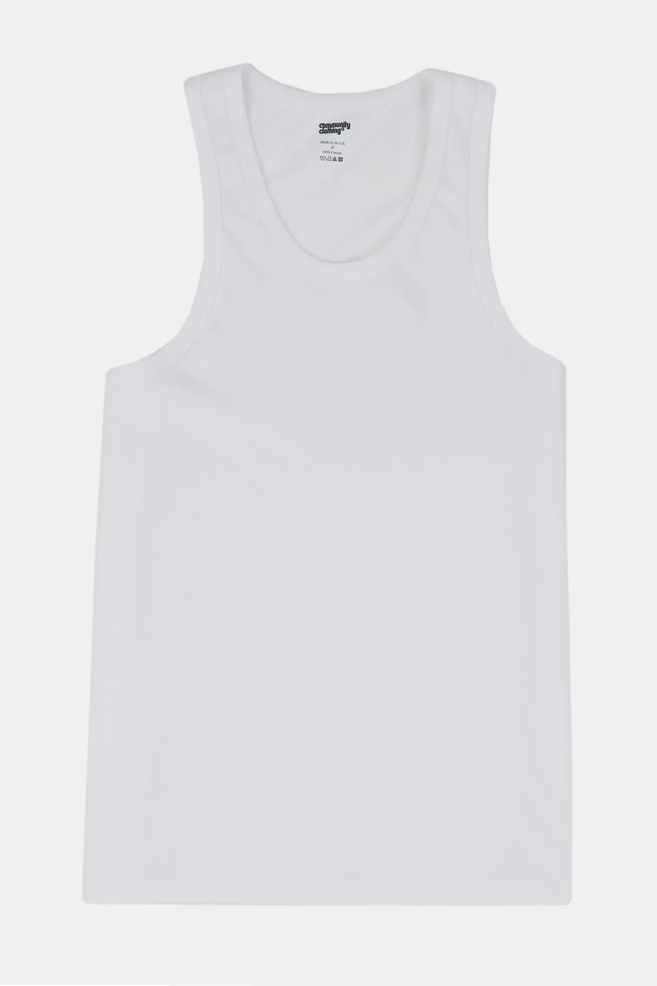 Men's Racer Back Vest Plastic Free - White