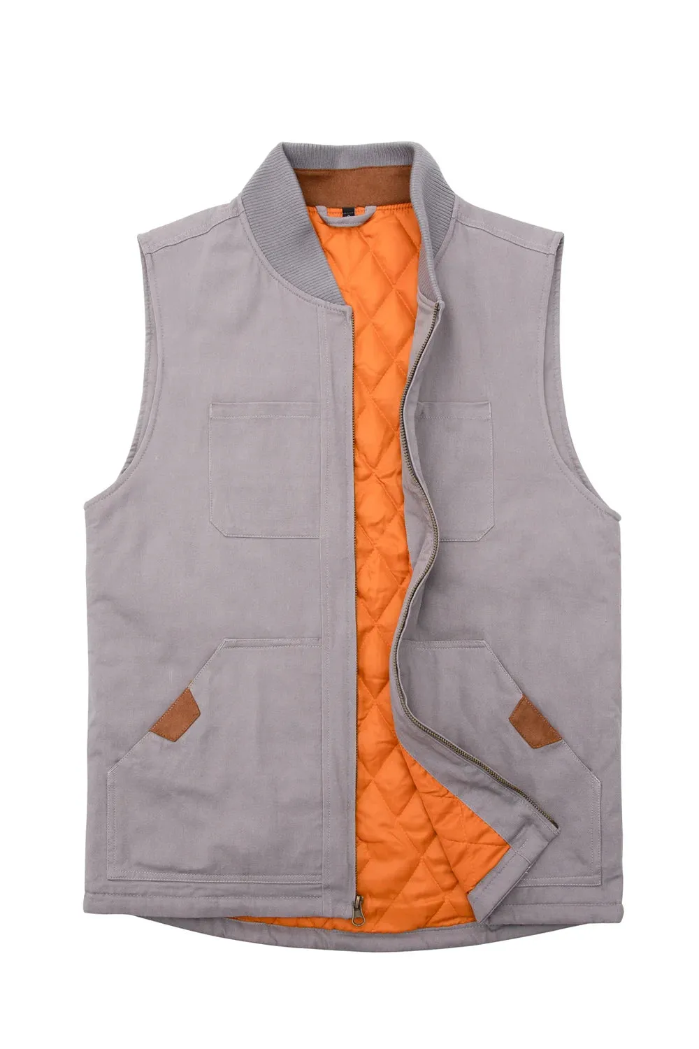 Men's Soft Washed Outdoor Vest, Quilted Lined