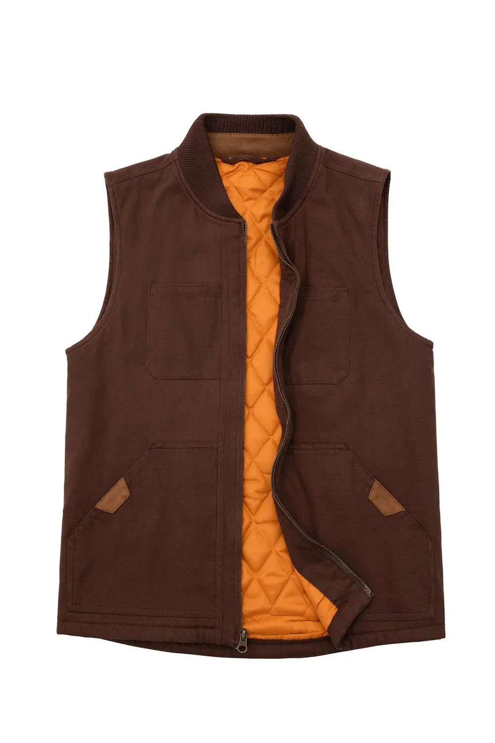 Men's Soft Washed Outdoor Vest, Quilted Lined