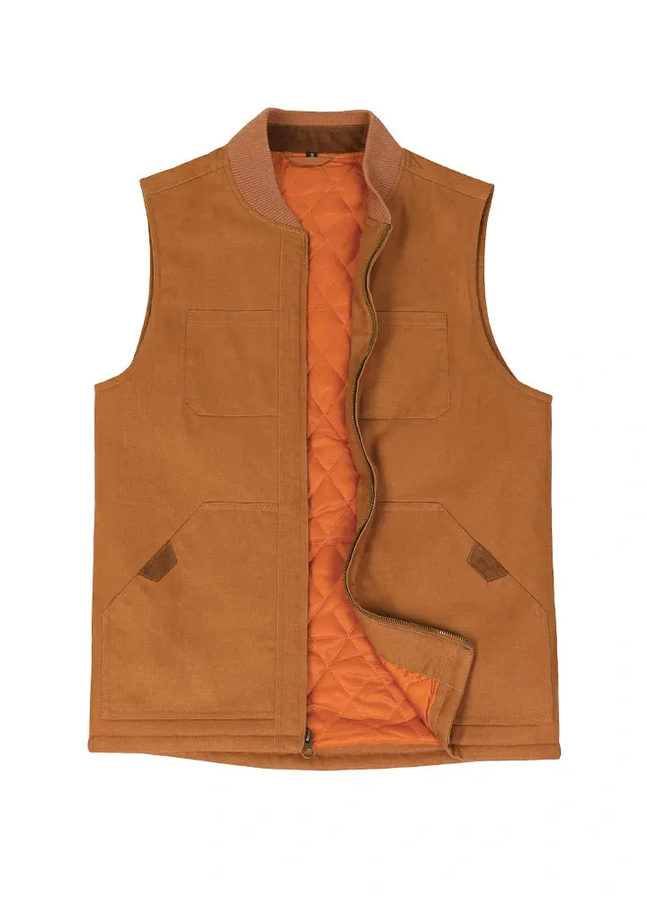 Men's Soft Washed Outdoor Vest, Quilted Lined