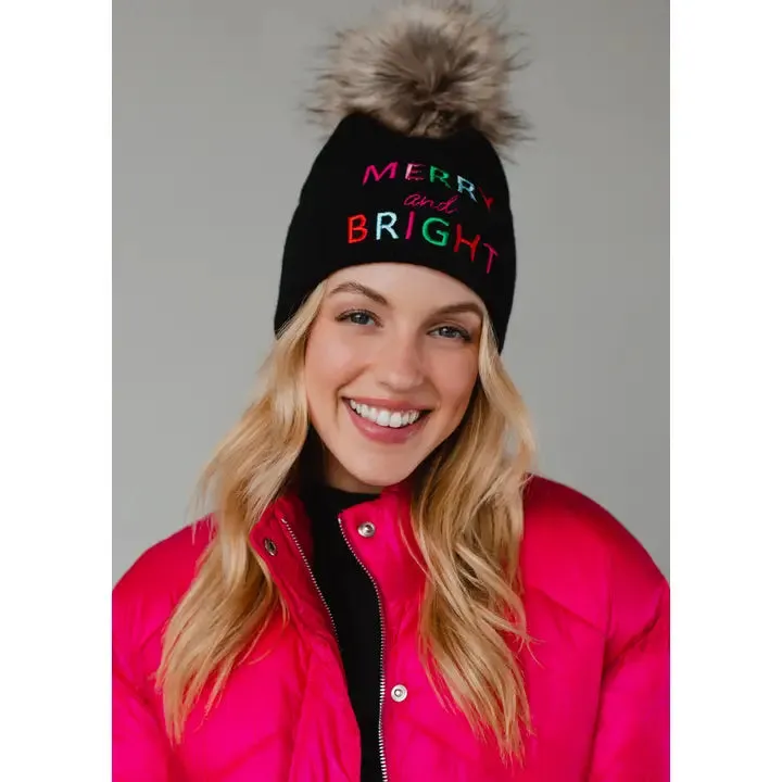 Merry & Bright Knit Pom Hat