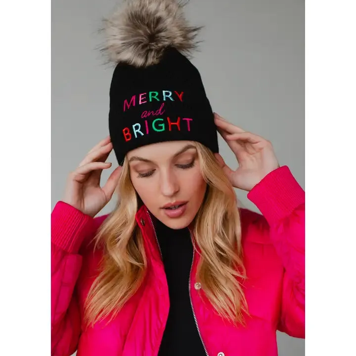 Merry & Bright Knit Pom Hat