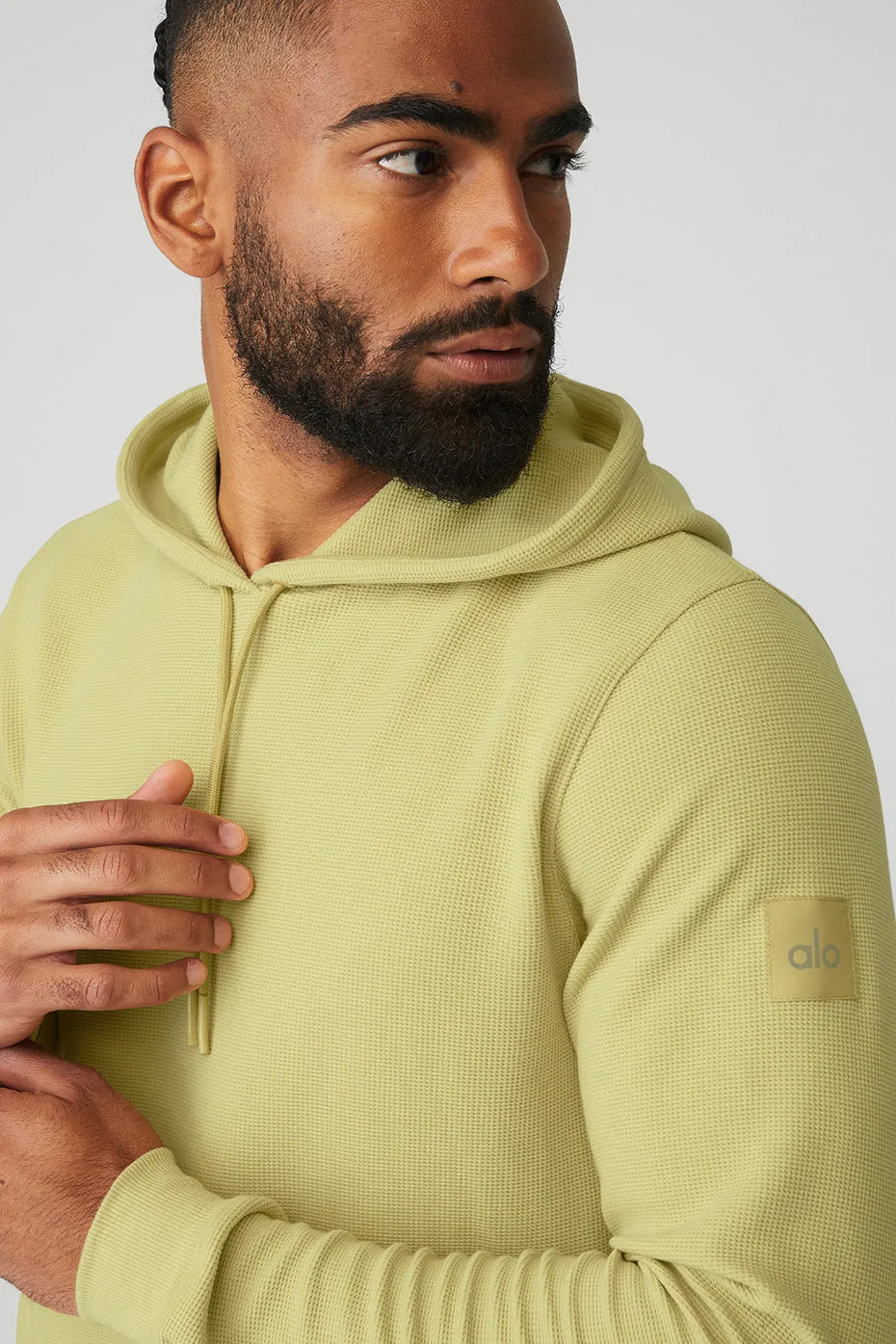 Micro Waffle Fast Break Hoodie - Dusty Yellow