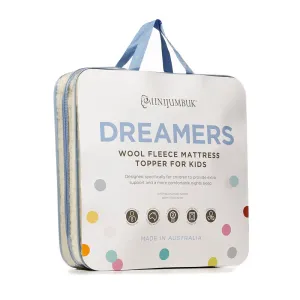 MiniJumbuk Dreamers Wool Fleece Mattress Topper for Kids