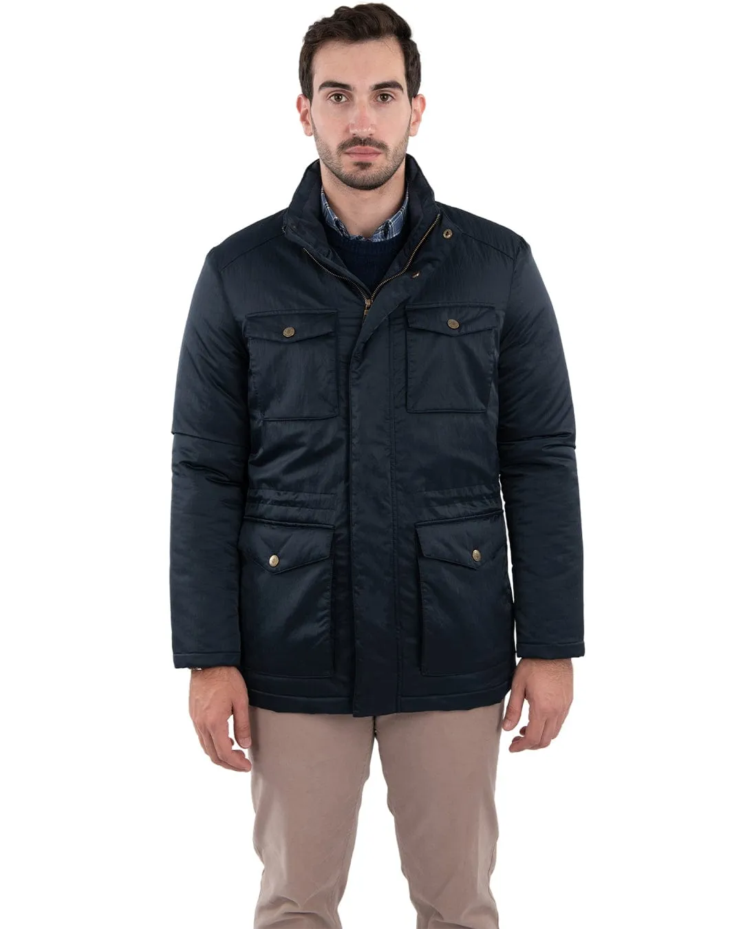 Navy Four Pocket Field Jacket