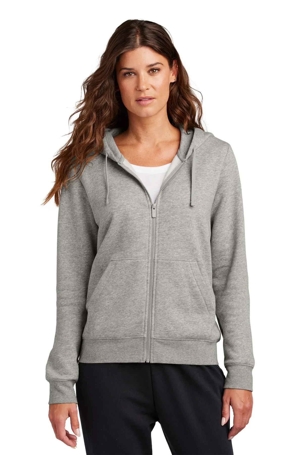 Nike Ladies Club Fleece Full-Zip Custom Hoodies, Dark Grey Heather