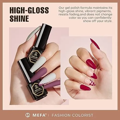 Nude-Pink Collection | 20 Colours | MEFA |  23 Pcs Gel Nail Polish Kit