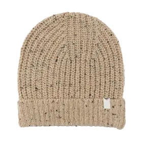 oh baby! Speckled Knit Watchcap Hat - Oat