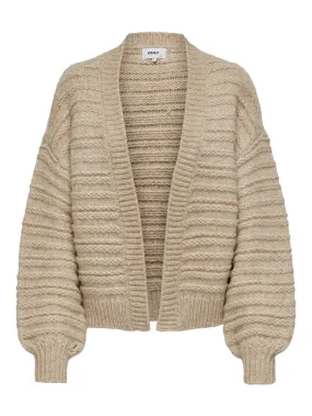 Onlnala Life Wool Ls Open Cardigan - Zand Dessin