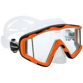 Open Box Cressi Pano 3 Scuba Dive Mask-Clear / Orange