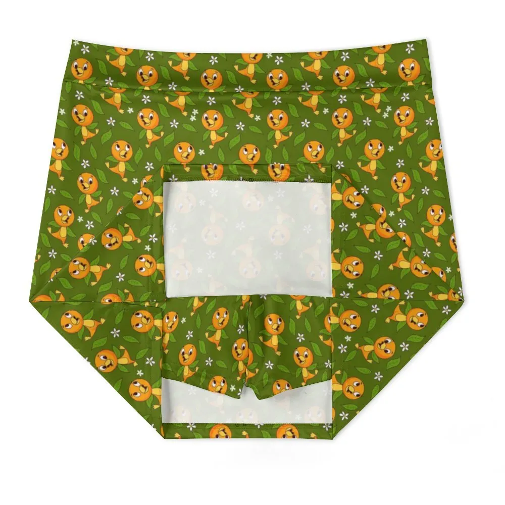 Orange Bird Athletic A-Line Skirt With Pocket