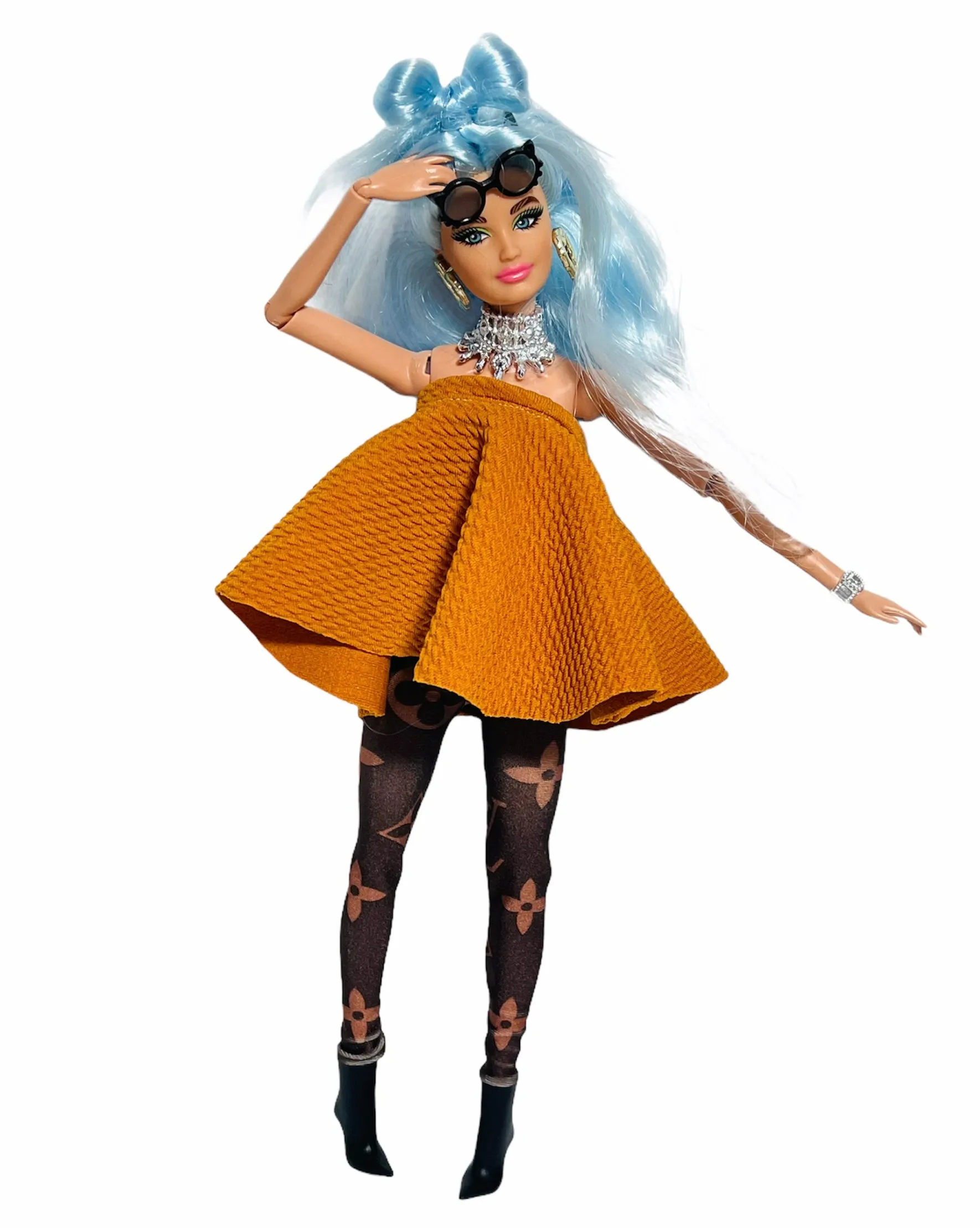 Orange top for Barbie doll fall sweater