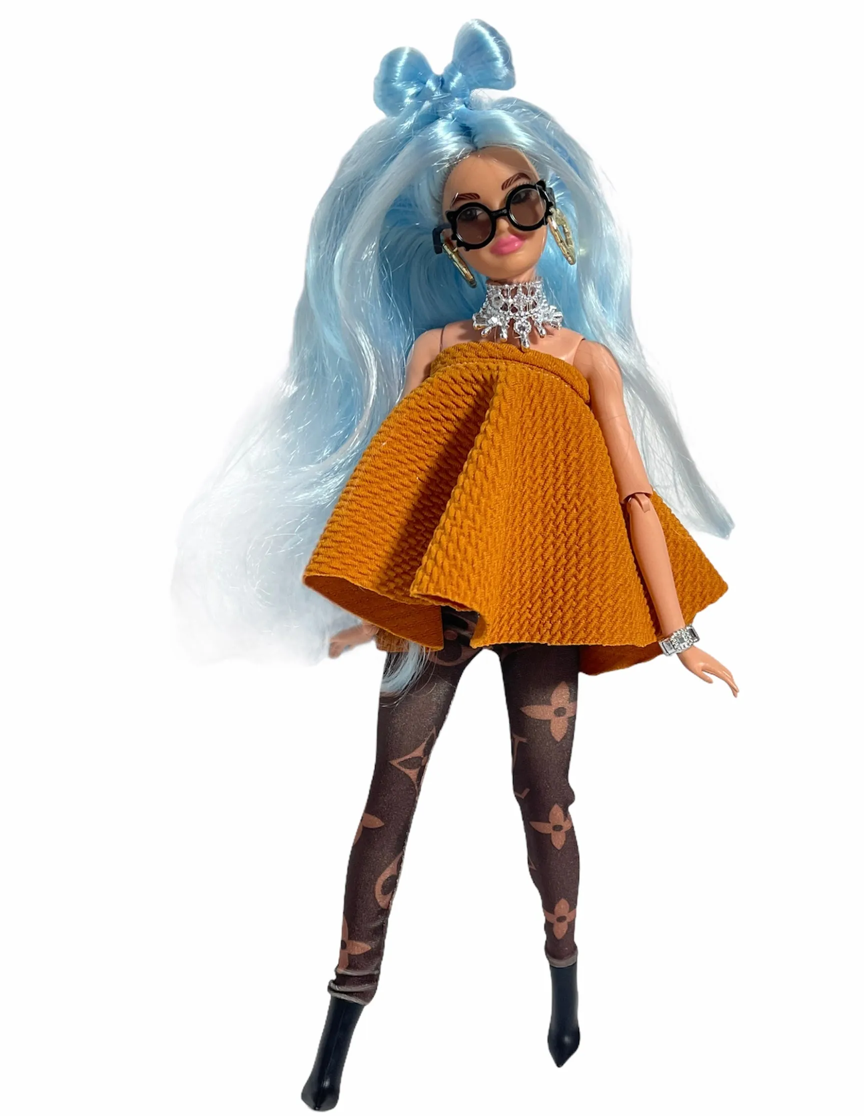 Orange top for Barbie doll fall sweater