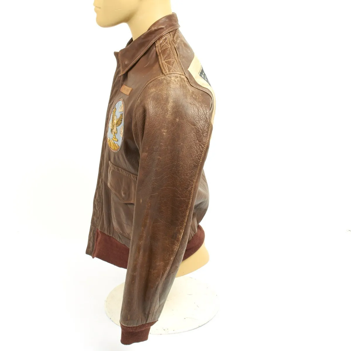 Original U.S. WWII B-25 Bomber 22nd Squadron 7th Bomb Group Named A-2 Flight Jacket (Size 38)- Lieutenant R.P. DU BOIS