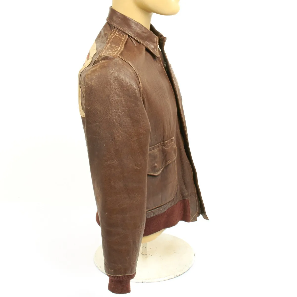 Original U.S. WWII B-25 Bomber 22nd Squadron 7th Bomb Group Named A-2 Flight Jacket (Size 38)- Lieutenant R.P. DU BOIS