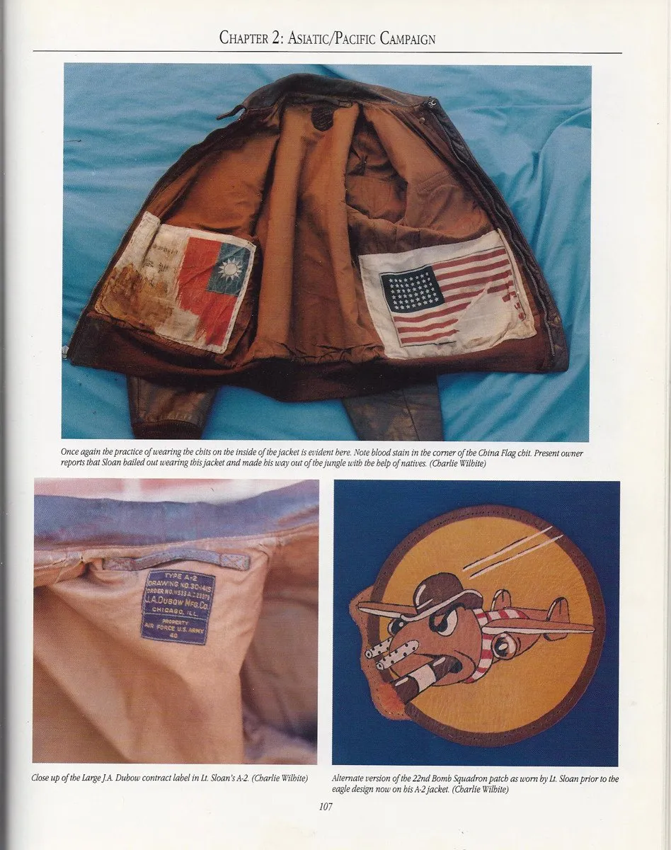 Original U.S. WWII B-25 Bomber Named A-2 Flight Jacket 22nd Squadron 7th Bomb Group (Size 40)- Lieutenant NORMAN J. SLOAN