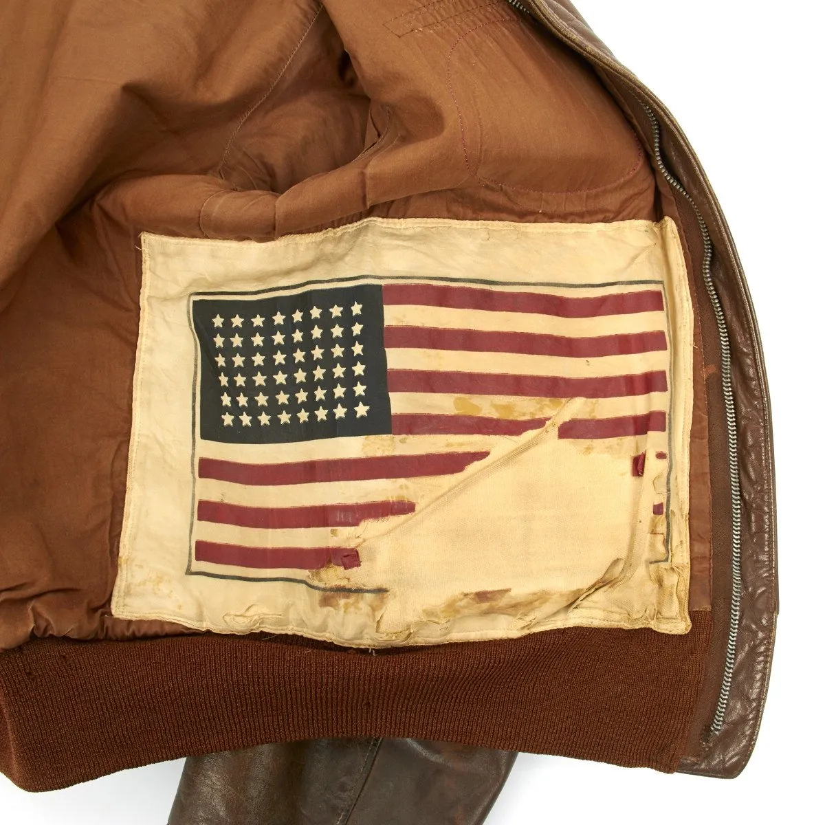 Original U.S. WWII B-25 Bomber Named A-2 Flight Jacket 22nd Squadron 7th Bomb Group (Size 40)- Lieutenant NORMAN J. SLOAN