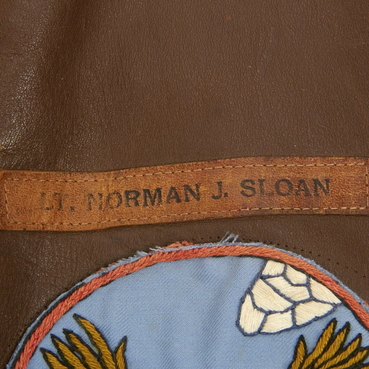 Original U.S. WWII B-25 Bomber Named A-2 Flight Jacket 22nd Squadron 7th Bomb Group (Size 40)- Lieutenant NORMAN J. SLOAN