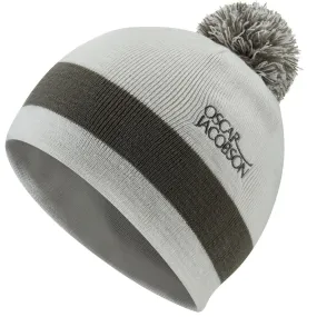 Oscar Jacobson Murray Knitted Bobble Hat - Light Grey/Pewter