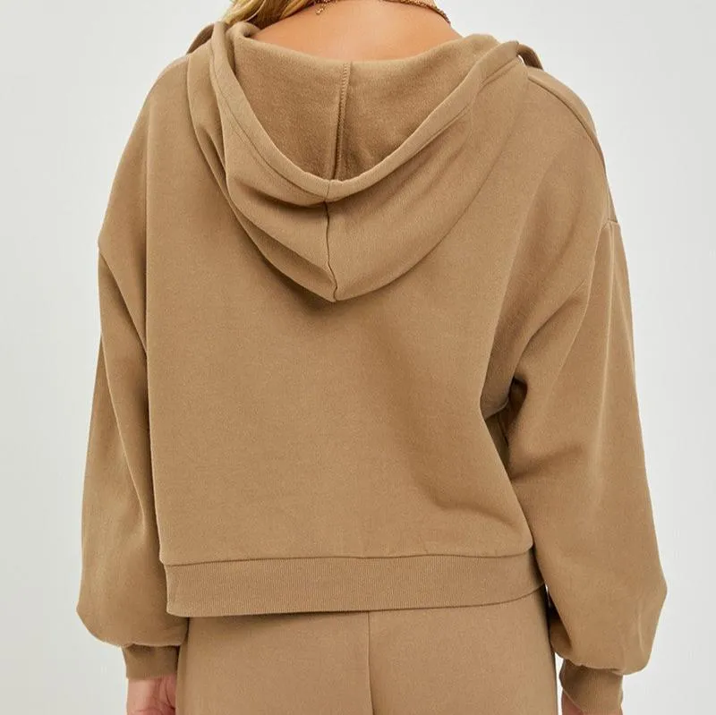 Oversized Mocha Hoodie Sweatshirt