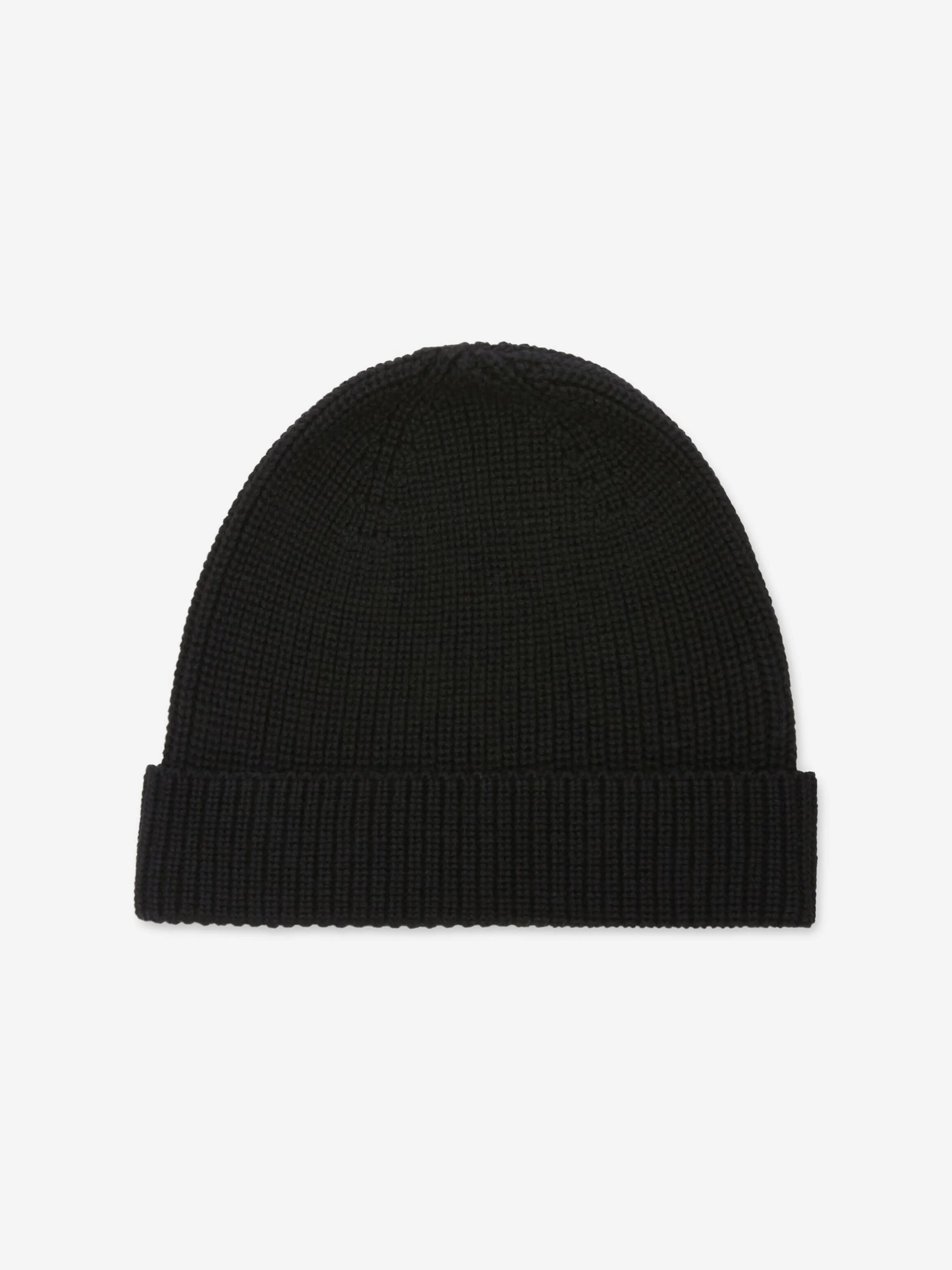 Palm Angels Kids Logo Knit Beanie Hat in Black