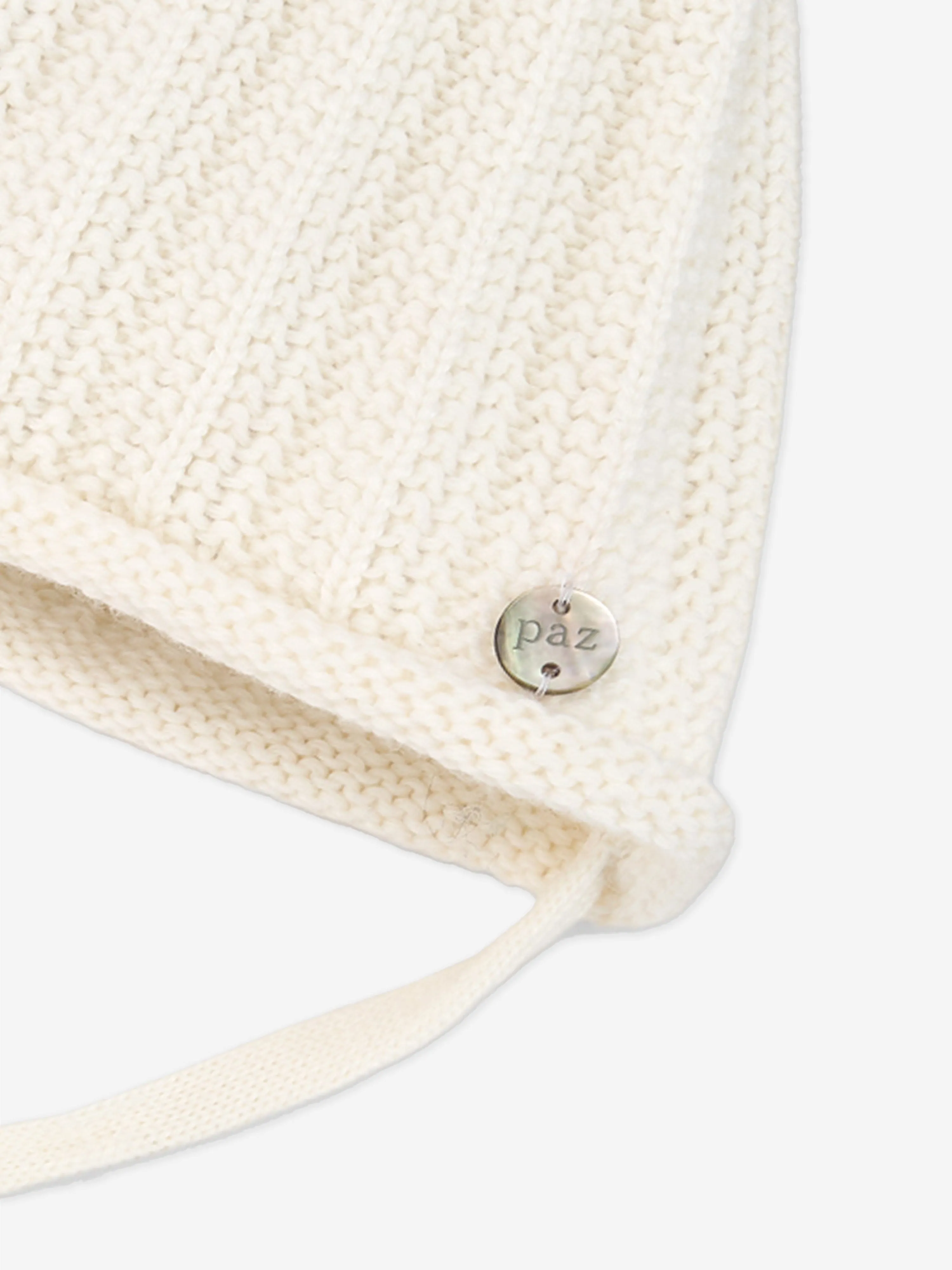 Paz Rodriguez Baby Cotton and Cashmere Knit Hat in Ivory