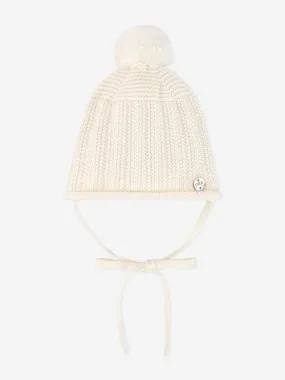 Paz Rodriguez Baby Cotton and Cashmere Knit Hat in Ivory