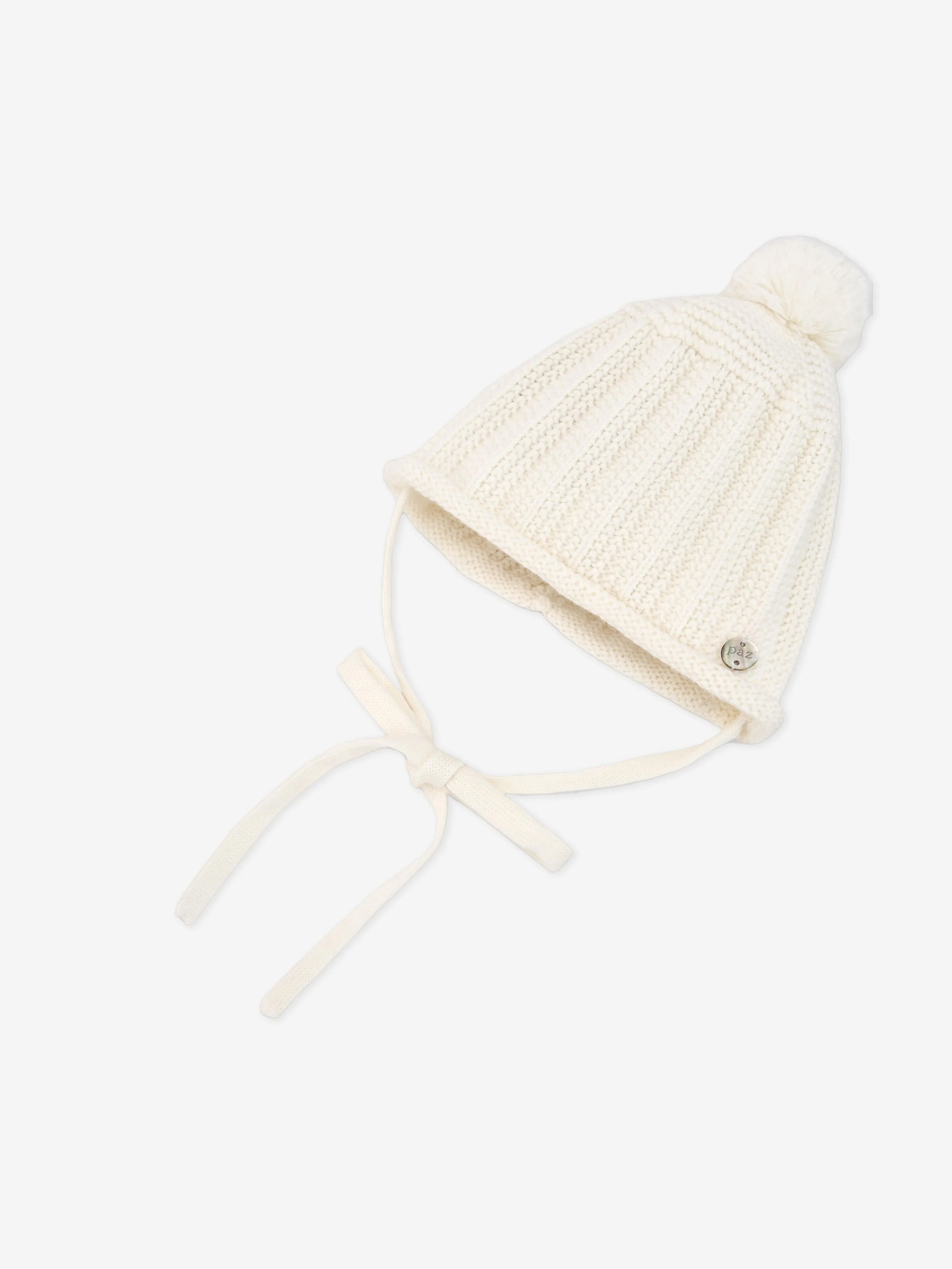 Paz Rodriguez Baby Cotton and Cashmere Knit Hat in Ivory