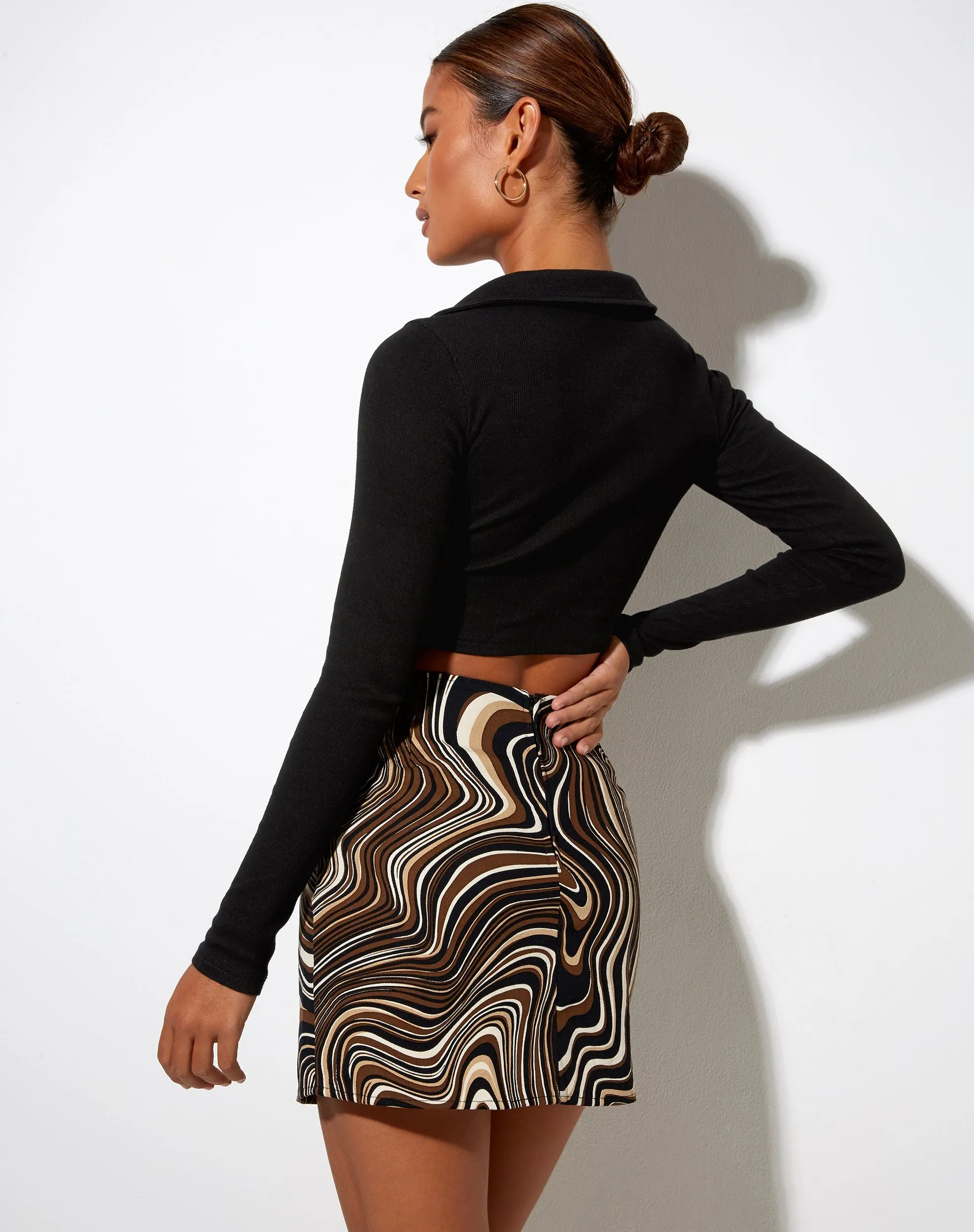 Pelmo Mini Skirt in 70's Ripple