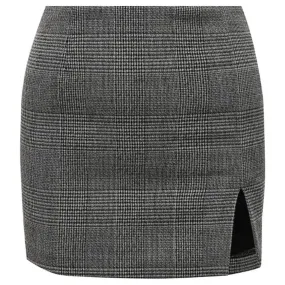 PINKO Black Wool Skirt