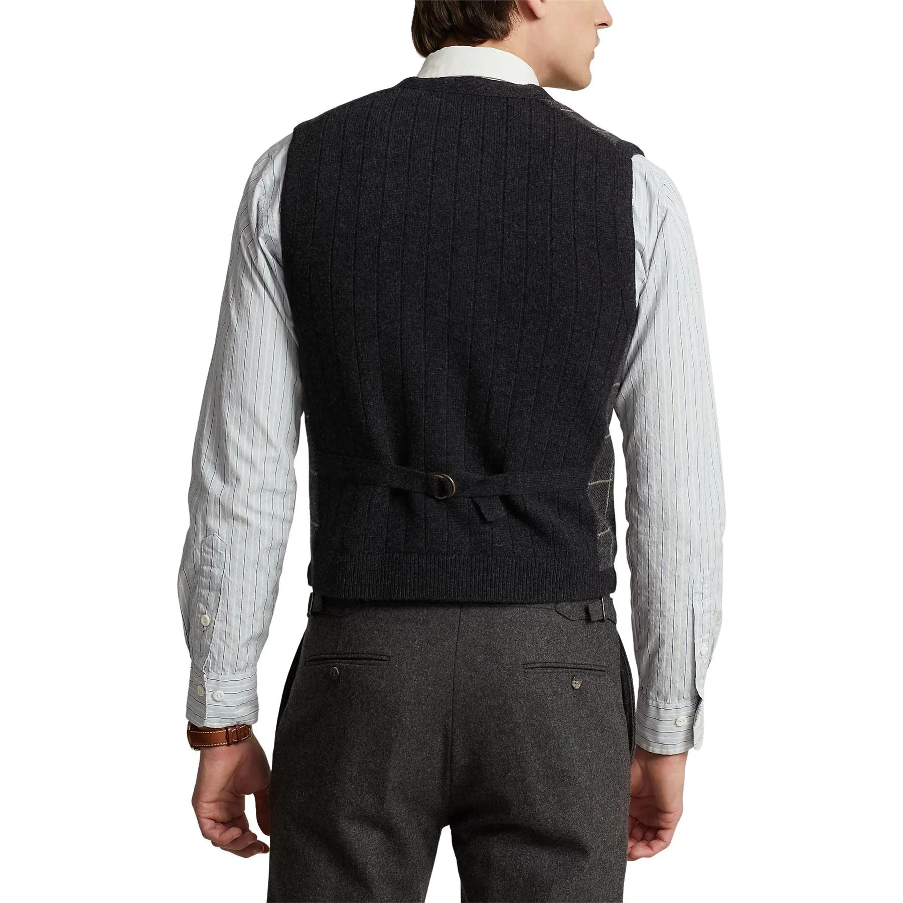 Polo Golf Cashmere Blend Gilet Charcoal Combo - AW23