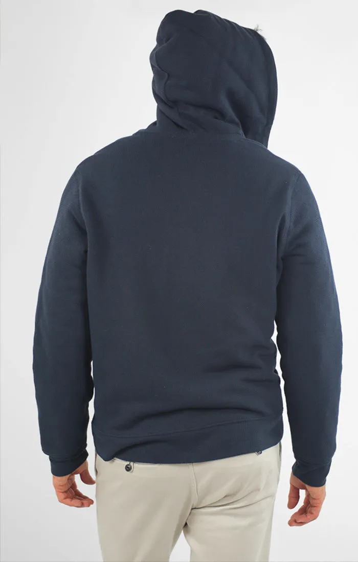 Recycled Jacquard Sherpa Lined Full Zip Hoodie