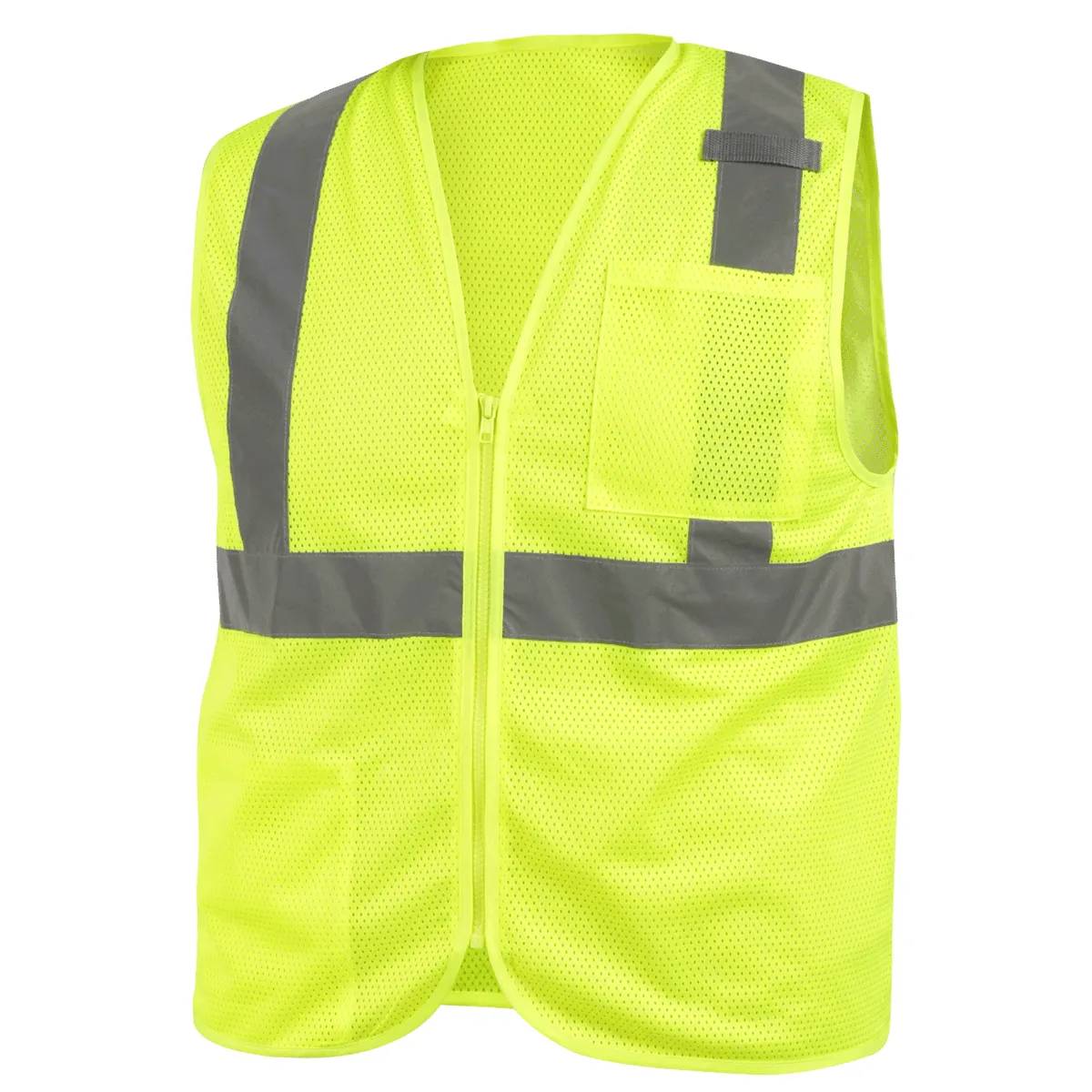 Revco VS2020-LM Lime ANSI Class 2 Standard Polyester Hi-Vis Safety Vest (1 Vest)