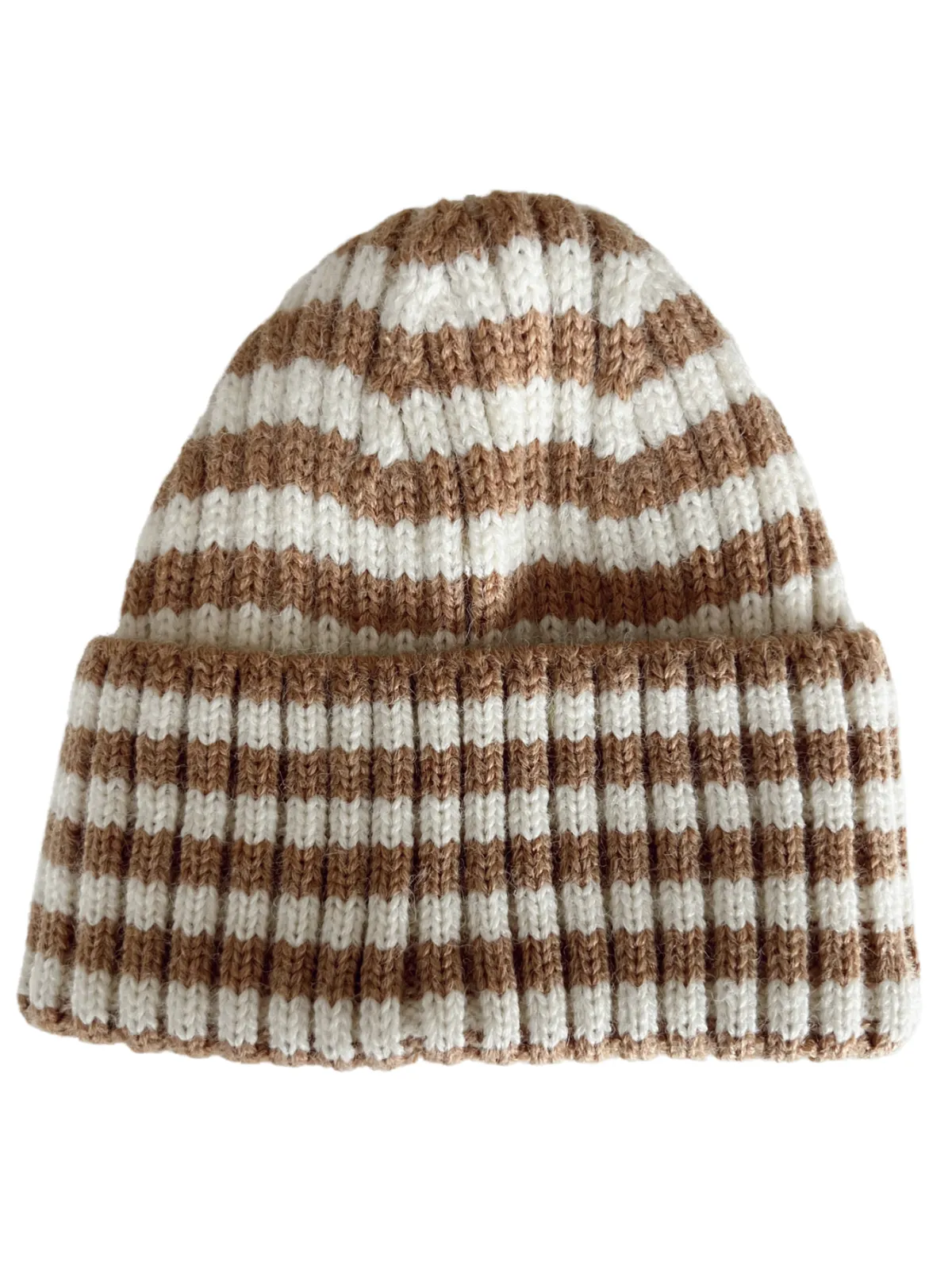 Rib Knit Hat, Rustic Stripe